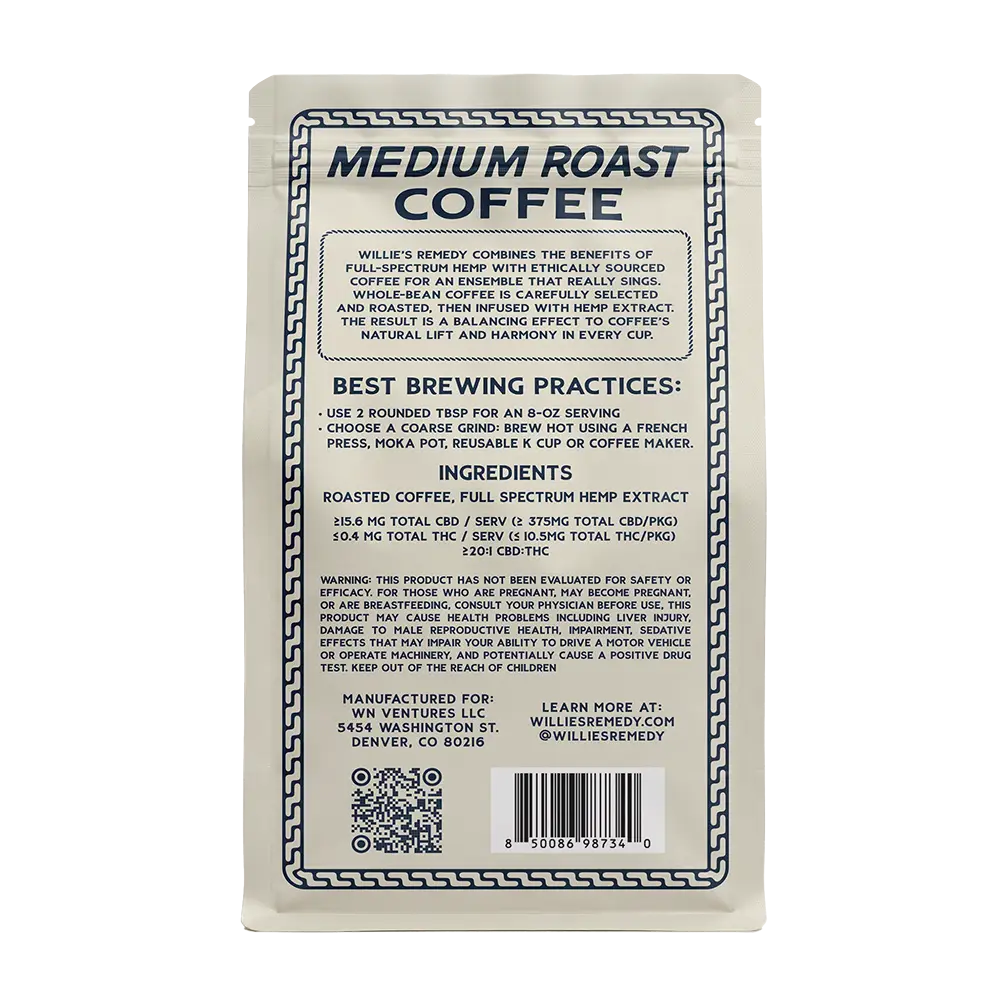 Willie's Remedy 12oz Medium Roast Coffee