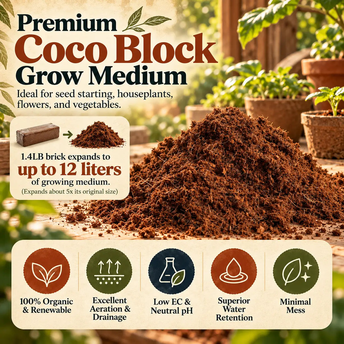 Premium Coco Block – 1.4LB